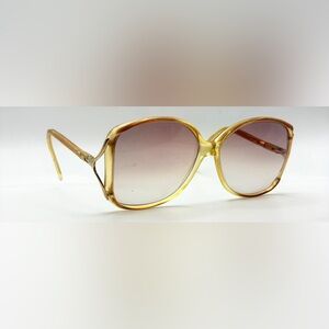 Vintage Berdel Sferoflex Brown Translucent Oval Sunglasses Frames Only